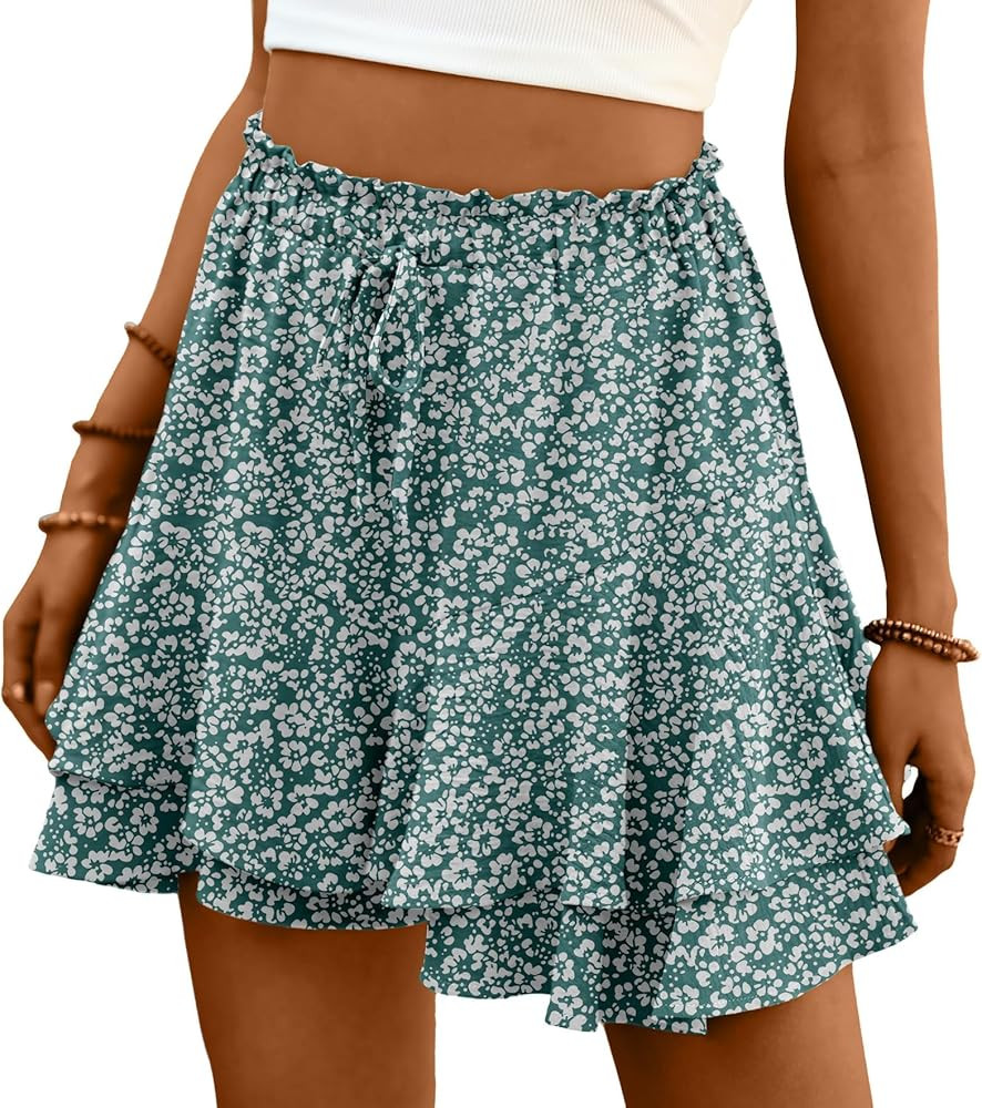 Lepunuo Butterfly Skorts Mini Skirts Casual Shorts | Amazon (US)