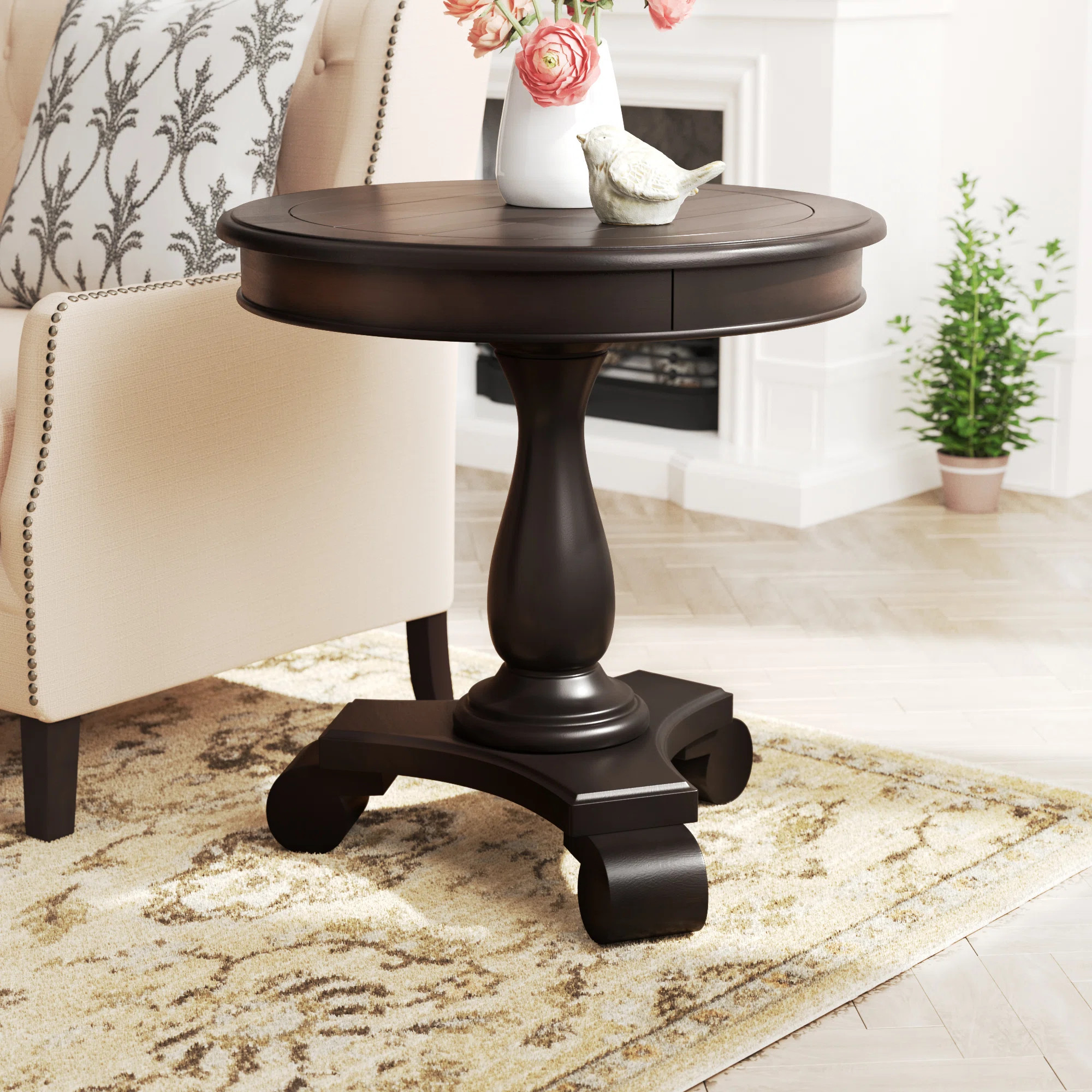 Fleur De Lis Living Annable Pedestal End Table & Reviews | Wayfair | Wayfair North America