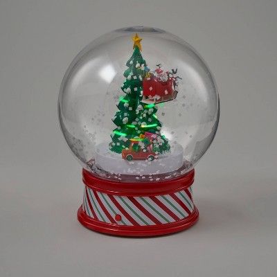 11" Battery Operated Animated Santa's Sleigh Musical Snow Globe - Wondershop™ | Target