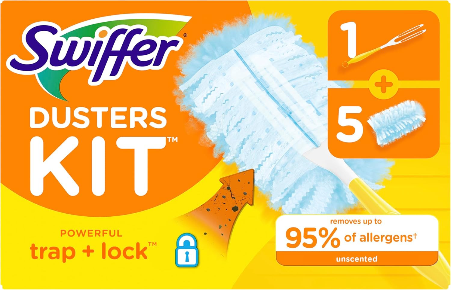 Swiffer Dusters Starter Kit, Kit Includes 1 Handle and 5 Dusters | Amazon (US)