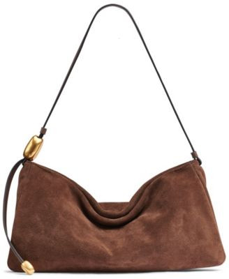 Donna Karan New York Leather Large Shoulder Handbag - Umber | Macy's