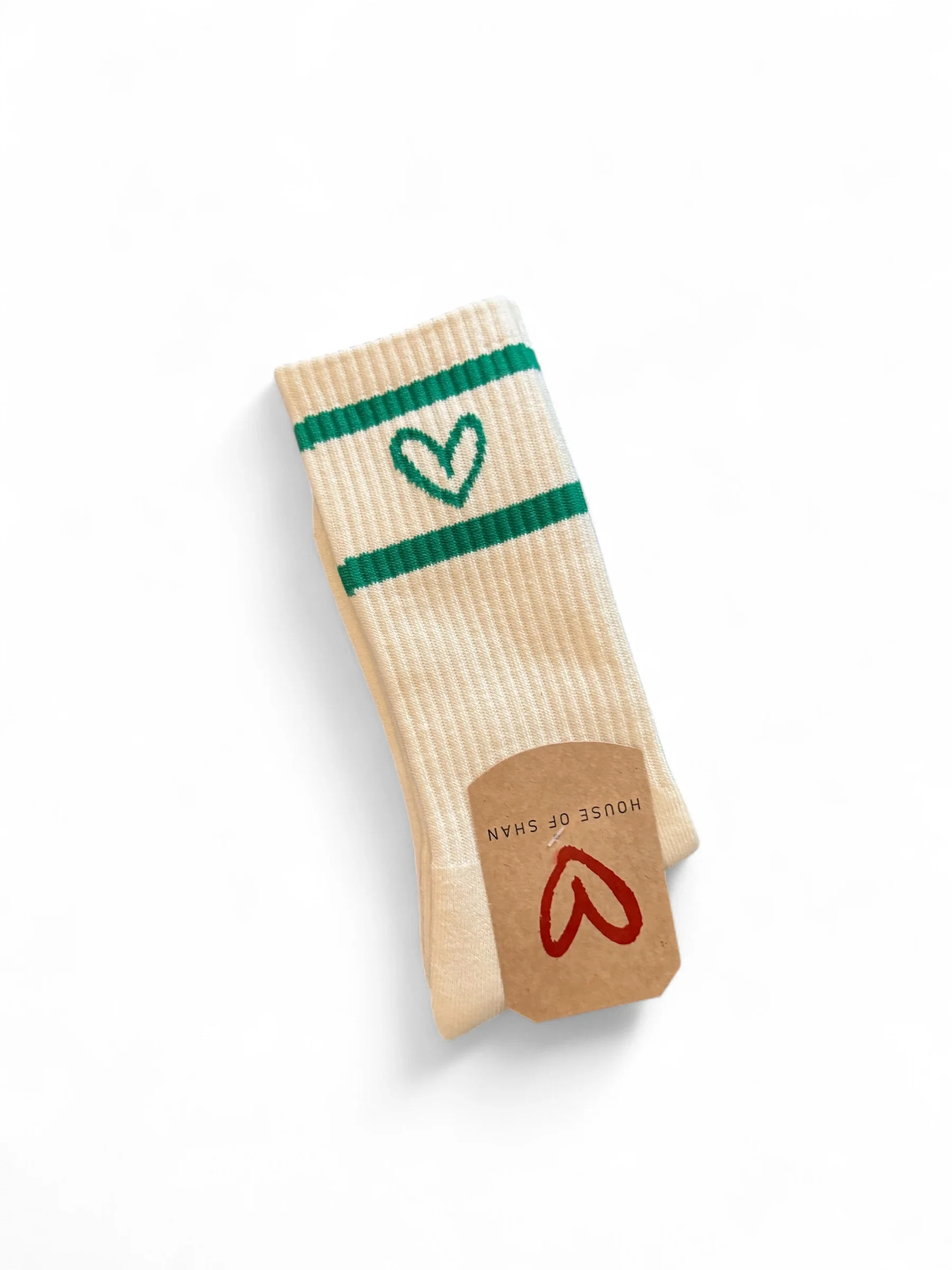 Live What You Love: Cozy Creme Socks With Hearts | House of Shan