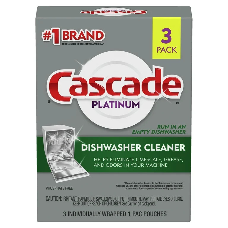 Cascade Platinum Dishwasher Cleaner Single Dose Pods, 3 Count | Walmart (US)