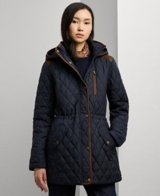 Women's Hooded Anorak Quilted Coat | Macy's