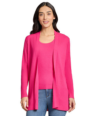 Jones New York Women's Long-Sleeve Side-Slit Cardigan Sweater - Macy's | Macy's
