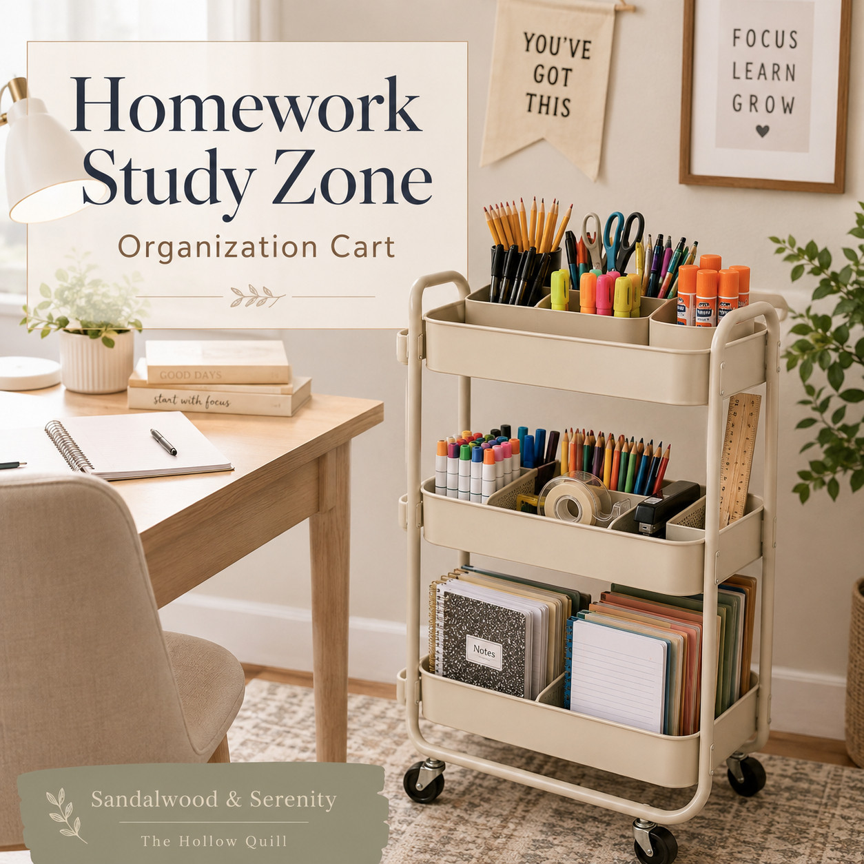 Homework just got a little less chaotic 📚✏️✨

A 3-tier rolling cart makes the perfect portable **Homework Study Zone** — pencils + everyday supplies up top, project essentials in the middle, and notebooks + folders below. Roll it right to the kitchen table, desk, or wherever homework actually happens.

Shop my favorite study-zone organization finds below. 🛒

#LTKHome #LTKFamily #BackToSchool #HomeworkStation #StudyZone #HomeOrganization #BackToSchoolOrganization #TheHollowQuill
 

 #LTKmomlife #LTKmorningroutine #LTKHome