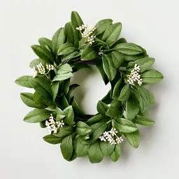 12" Mini Seeded Green Leaf Wreath - Hearth & Hand™ with Magnolia | Target