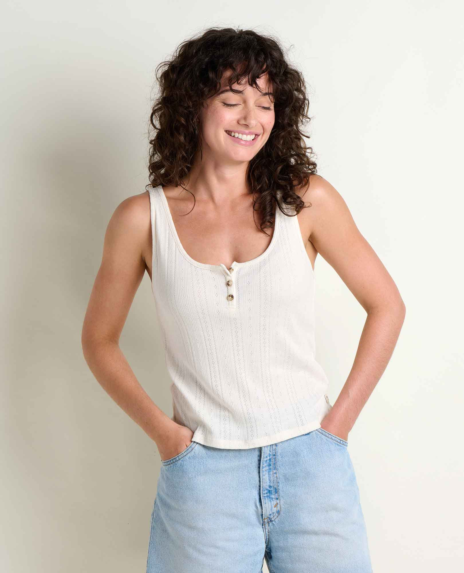 Foothill Pointelle Henley Tank | Organic Cotton Knit Tank | Toad&Co