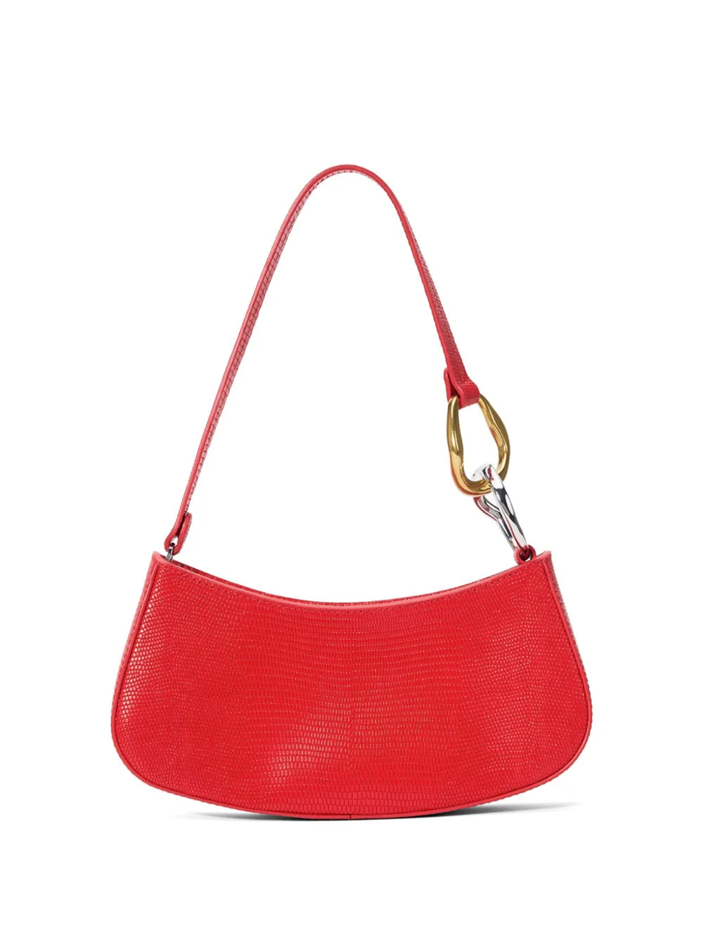 STAUD Ollie lizard-skin Effect Shoulder Bag - Farfetch | Farfetch Global