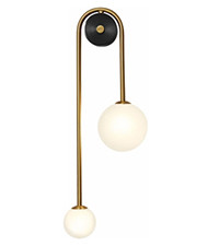 Modern Wall Sconce Mid Century Black Gold Wall Lamp U-Shape Linear Wall Light | Amazon (US)