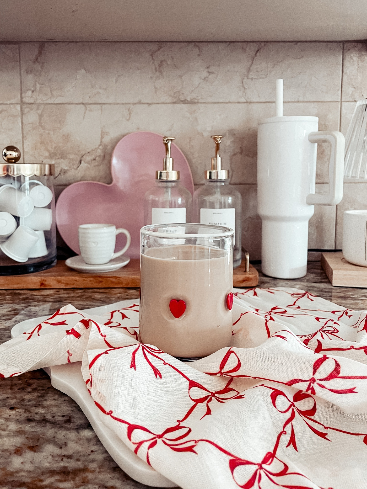 { coffee ❥

• Anthropologie Red Heart Icon Juice Glass 
• White and Red Bow Napkin 
• 4 oz. Valentine’s Day Heart Imprint Stoneware Espresso Mug and Saucer 

Anthropologie Valentine’s Day . Target Style . Target Valentine’s Day . Heart Coffee Glass . Native American Content Creator } 
