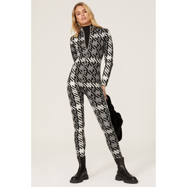 Perfect Moment Star Plaid Jumpsuit white-black-print | Rent the Runway