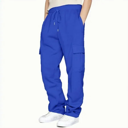 Grey Sweatpants for Women Clearance Cargo Ladies Grey Sweatpants Workout Comfortable with Pockets Sweatpants Womens Pants Casual Comfy Athletic Blue L | Walmart (US)