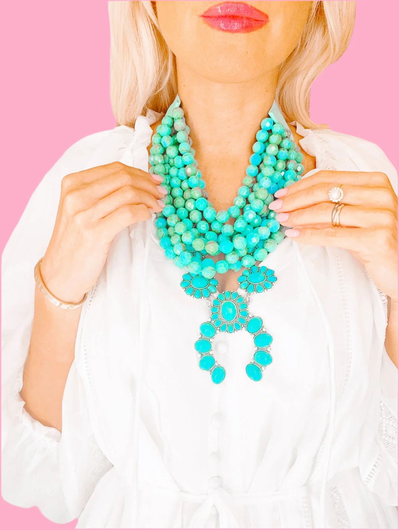 CHUNKY BEADED LAYERED NECKLACE | Teggy French