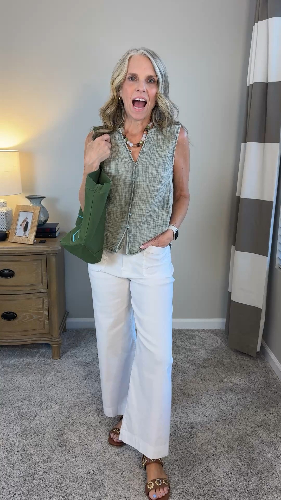 XS top/27 pants 
Live Splendid gauze and the Colette pants. Cute summer outfit

#LTKootd #LTKgrwm #LTKOver40