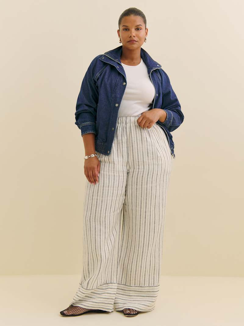 Fernando Linen Wide Leg Pant Es | Reformation (Global)