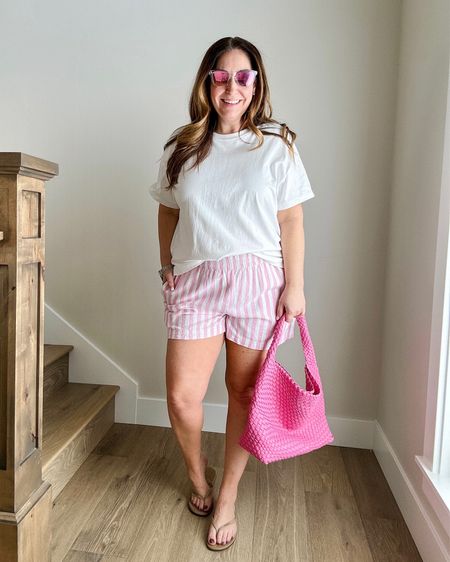Vacation outfit 

Fit tips: tee tts, L // shorts tts, L 

Spring fashion  Casual outfit  Resort wear  Beach outfit  Striped shorts  Woven tote  Comfy tee  spring break outfit 

#LTKSeasonal #LTKfindsunder100 #LTKmidsize