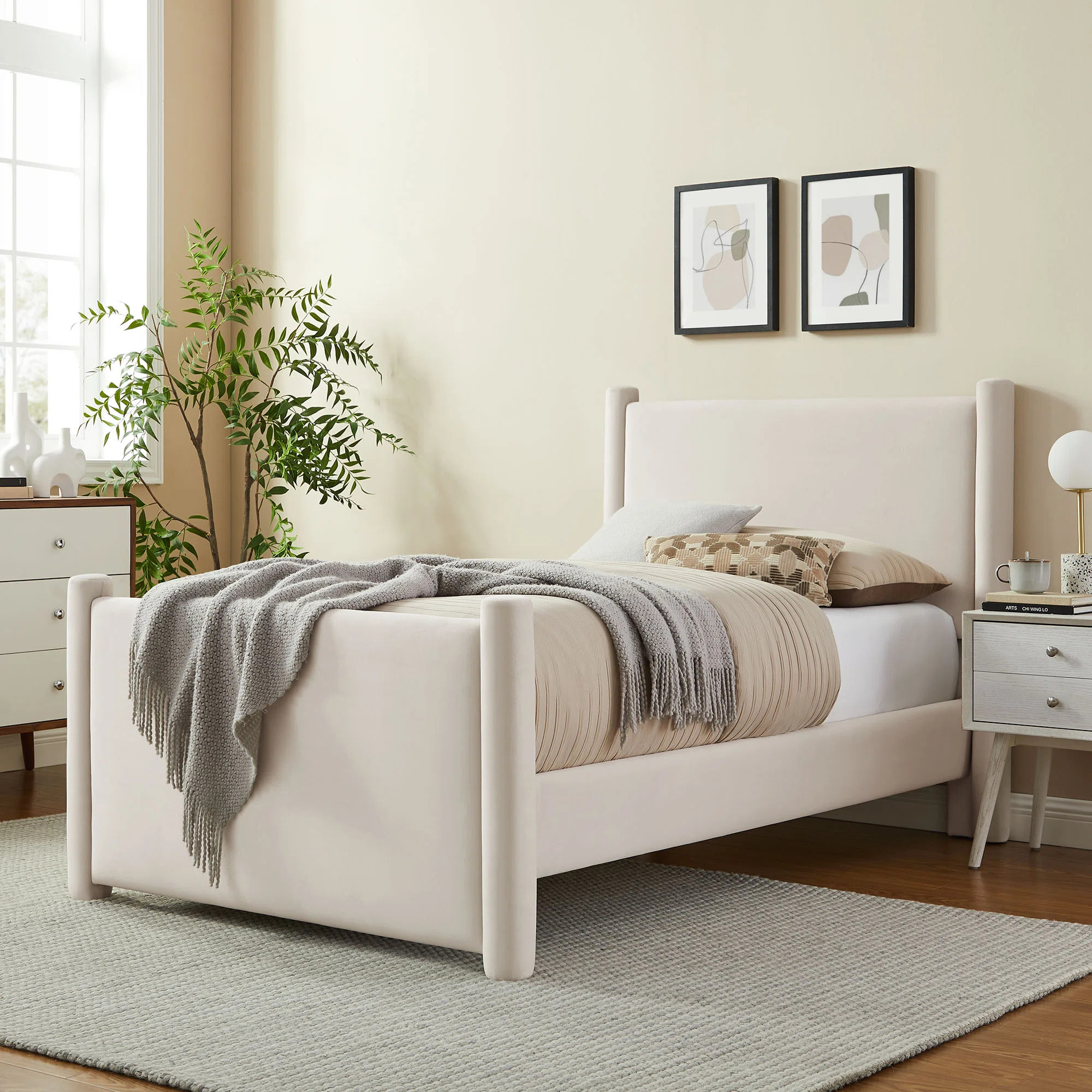 Rael Performance Velvet Platform Bed | Wayfair North America
