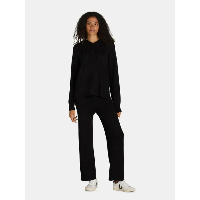 Time and Tru Women's and Women's Plus Sweater Hoodie and Pants Set, 2-Piece, Sizes XS-4X | Walmart (US)