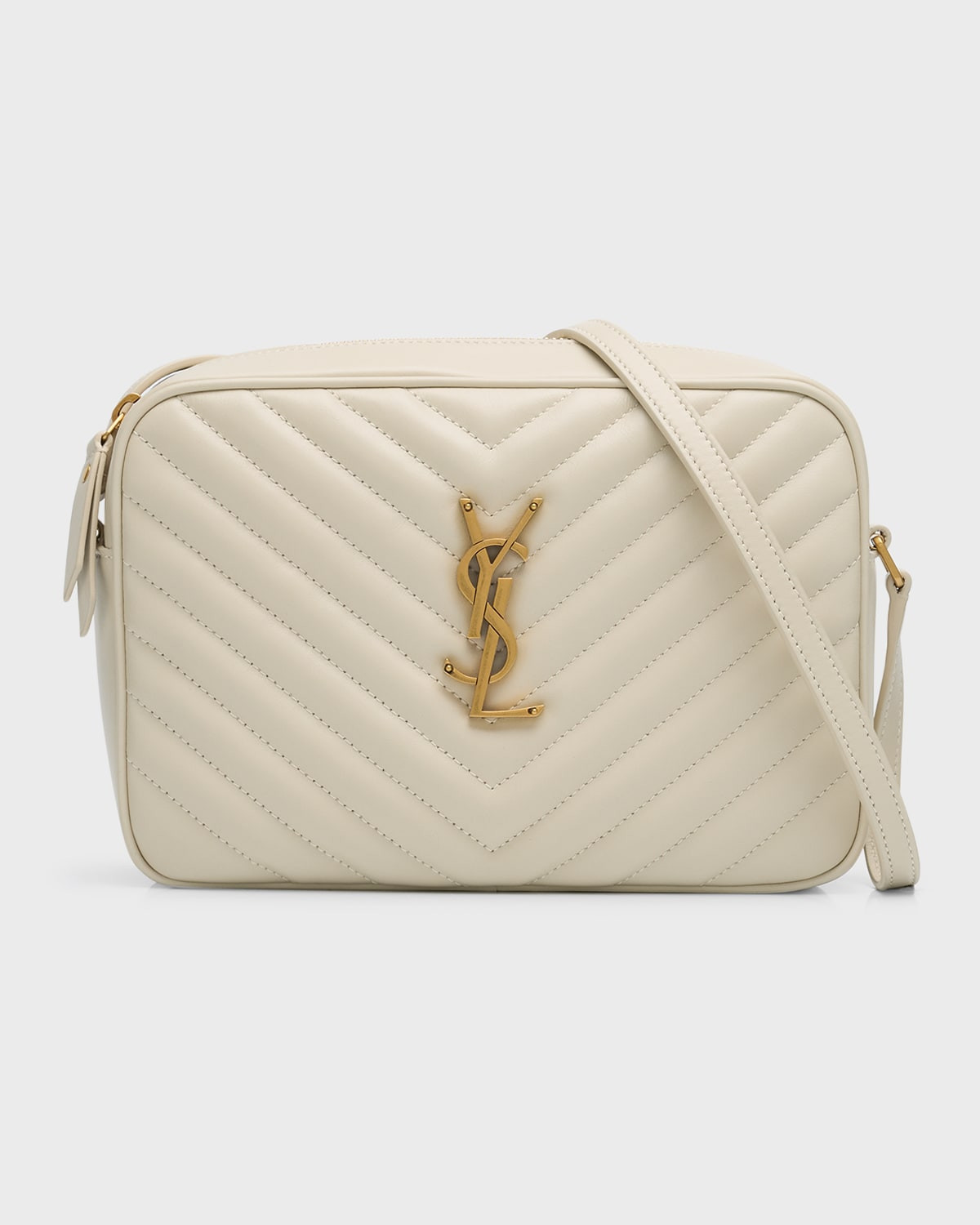 Lou Medium YSL Camera Bag with Pocket in Quilted Leather | Neiman Marcus