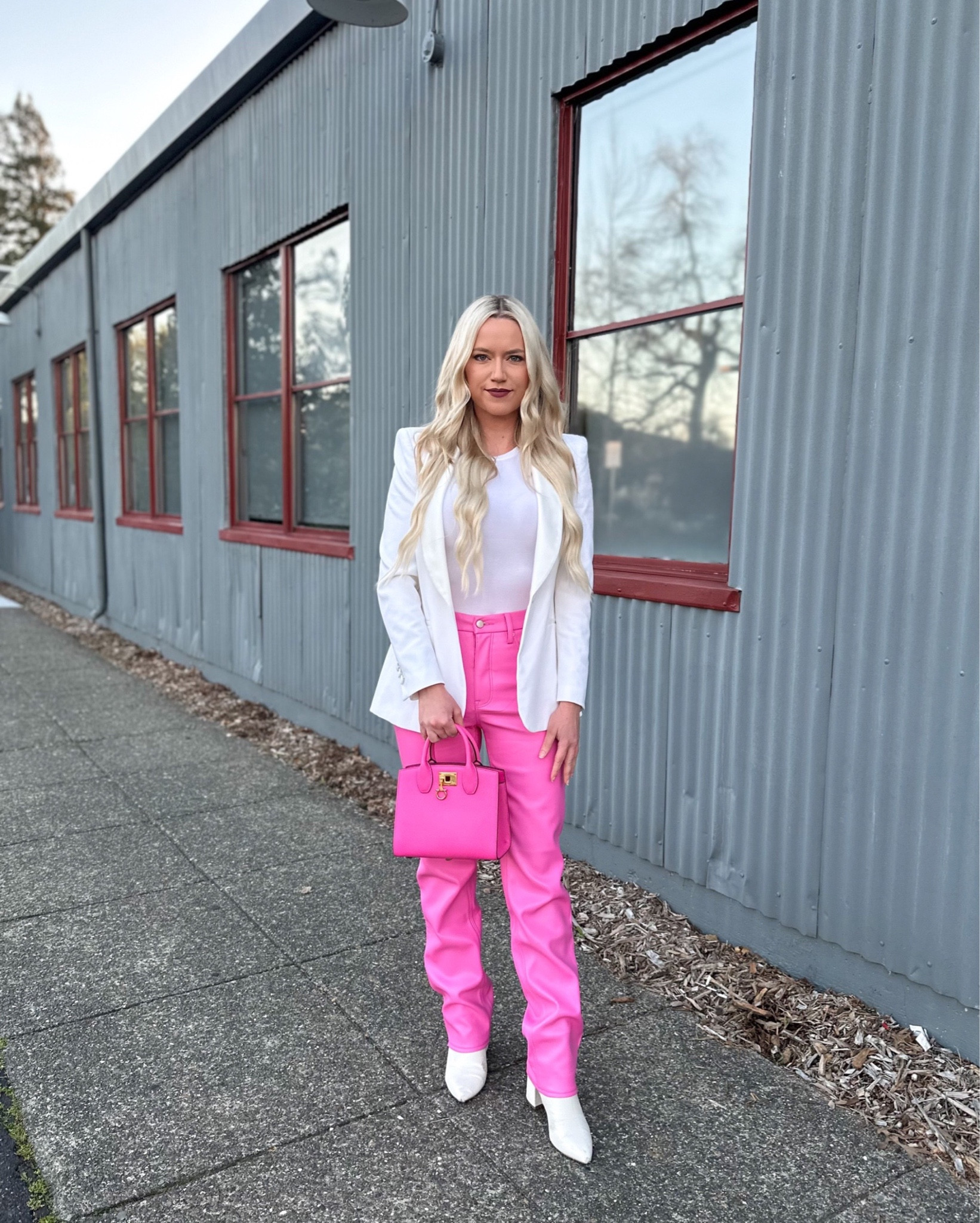 Faux leather pants are my favorite 🌺 Blazer is old Zara but linked dupes below!

Bodysuit: Small
Pants: Sorority Pink, Size 2
Boots: 9.5

Vegan Leather | Faux Leather | Blazer | Spring

#LTKSeasonal #LTKstyletip
