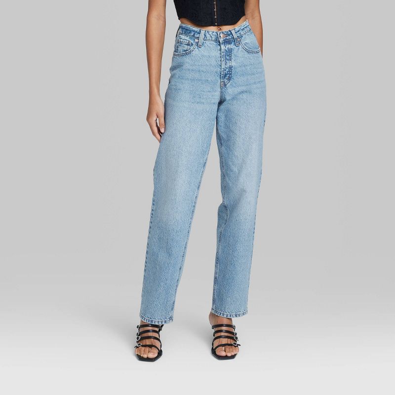 Women's High-Rise Straight Jeans - Wild Fable™ Medium Wash | Target