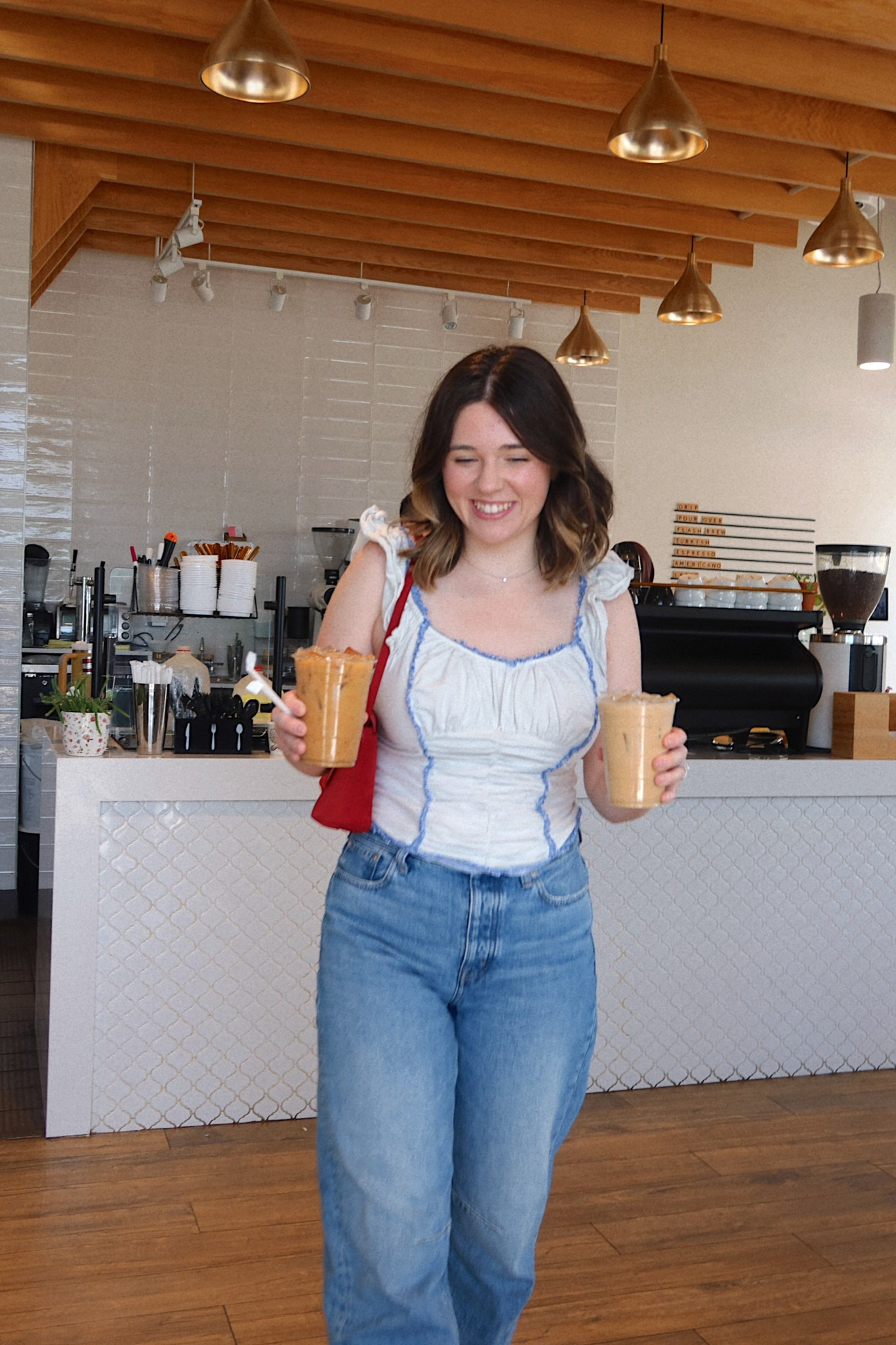 Daily outfit 
Top is free people
Jeans are Madewell barrel jeans (size down)
Red purse is Madewell 

#LTKFindsUnder100 #LTKStyleTip