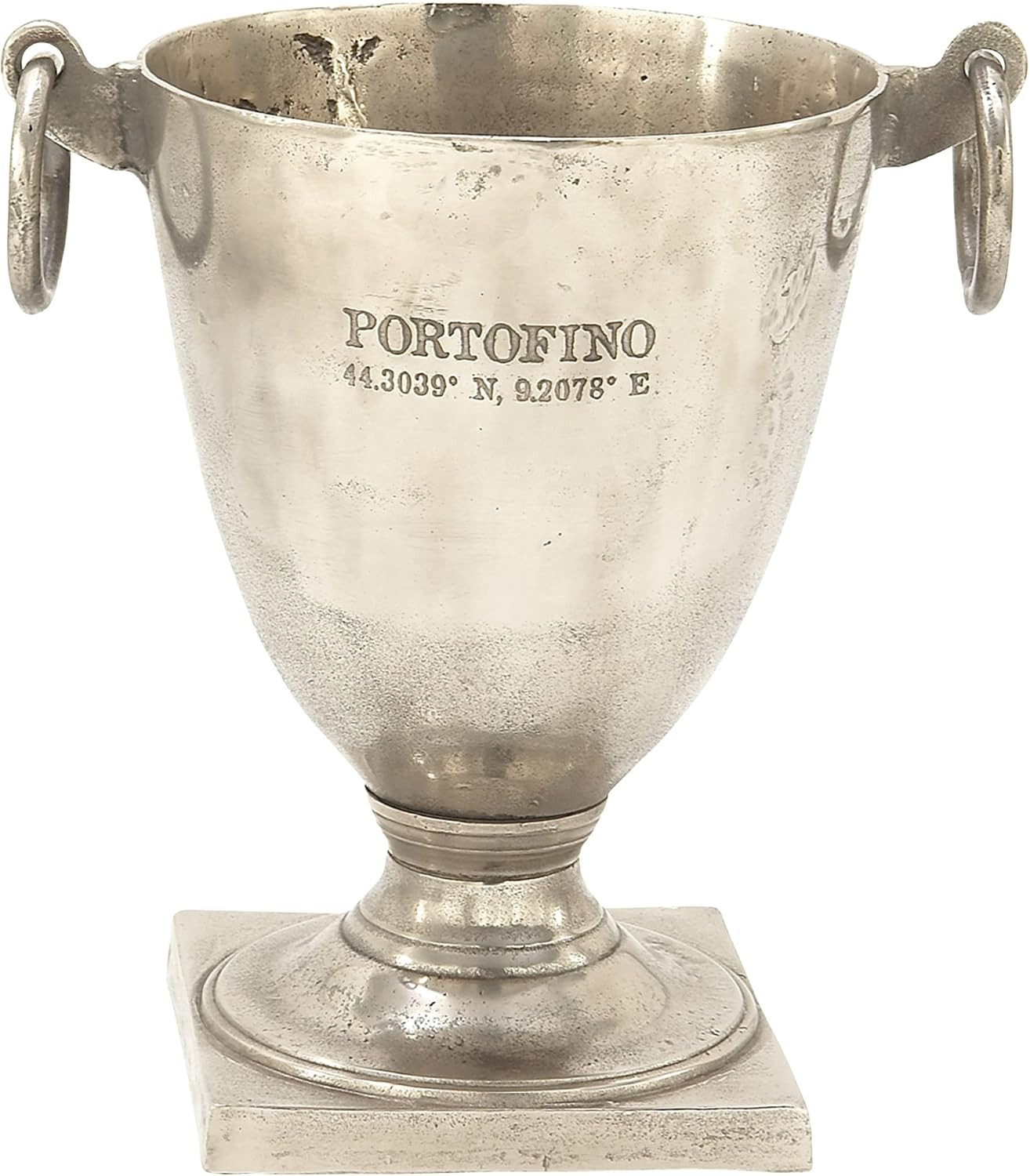 The Novogratz Aluminum Champagne 2 Bottle Ice Bucket, 16" x 12" x 18", Silver | Amazon (US)