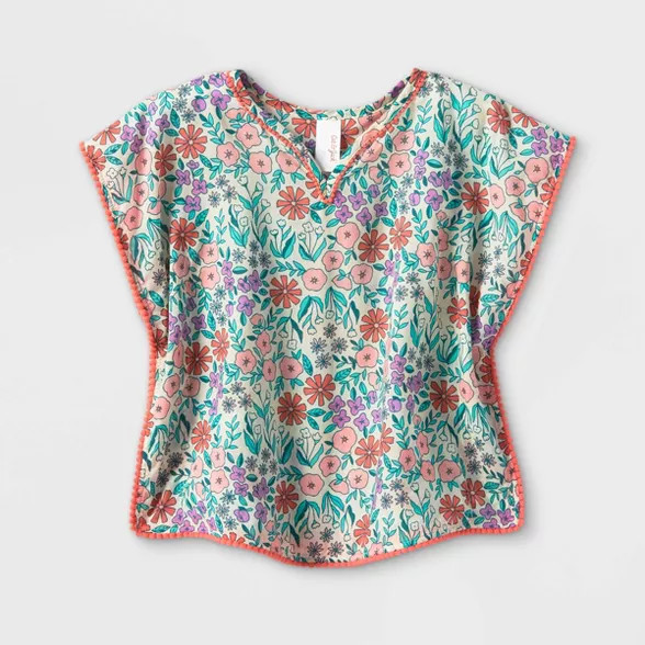 Toddler Girls' Floral Caftan Cover Up - Cat & Jack™ | Target