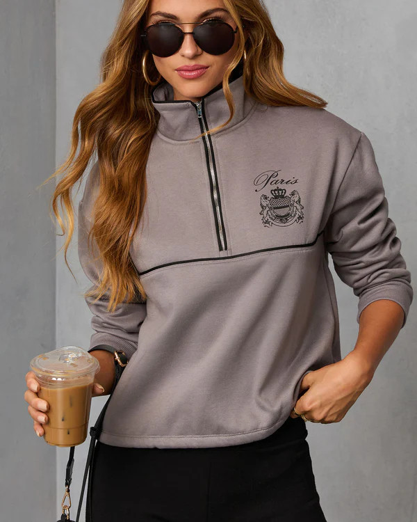 Linger Longer Long Sleeve Quarter Zip | VICI