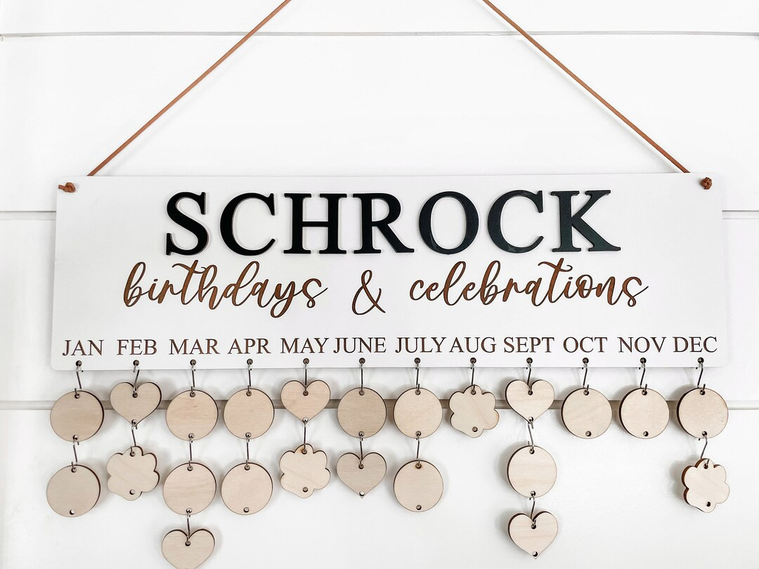 Custom Family Birthday Board, Personalized Celebrations Calendar, Mothers Day Gift for Mom and Pa... | Etsy (US)