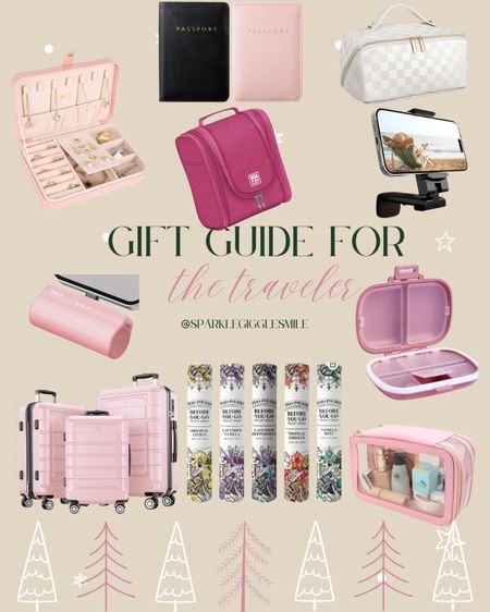 Gift guide for the traveler, jewelry storage, poopourri, luggage, makeup bag, pill organizer 

#LTKtravel #LTKSeasonal #LTKGiftGuide