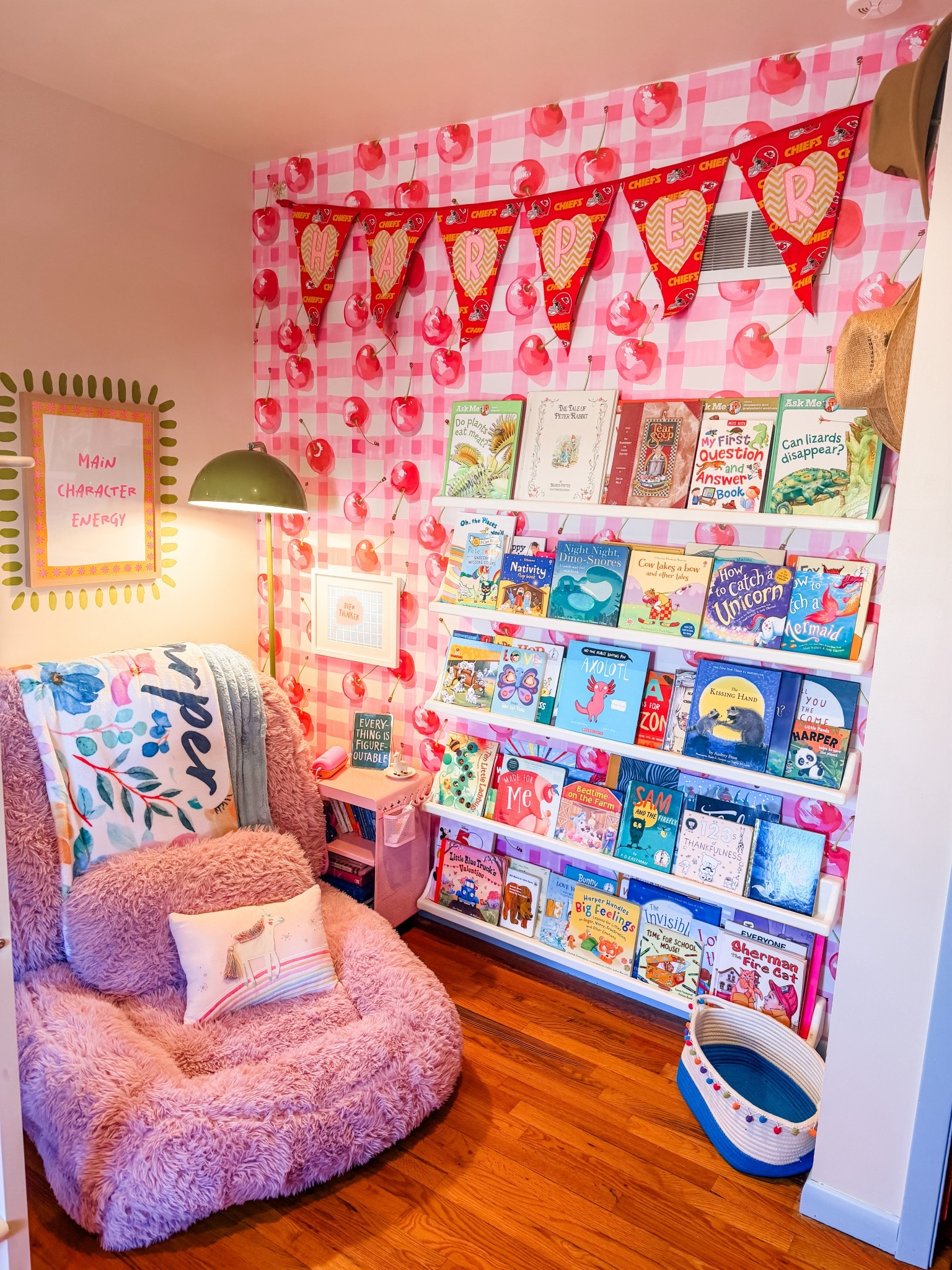 Kids bookshelf wall and reading area 

#LTKmomlife #LTKKids #LTKHome