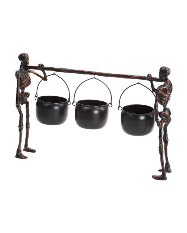 3pc Cauldron With Bronze Skeleton Detail | TJ Maxx