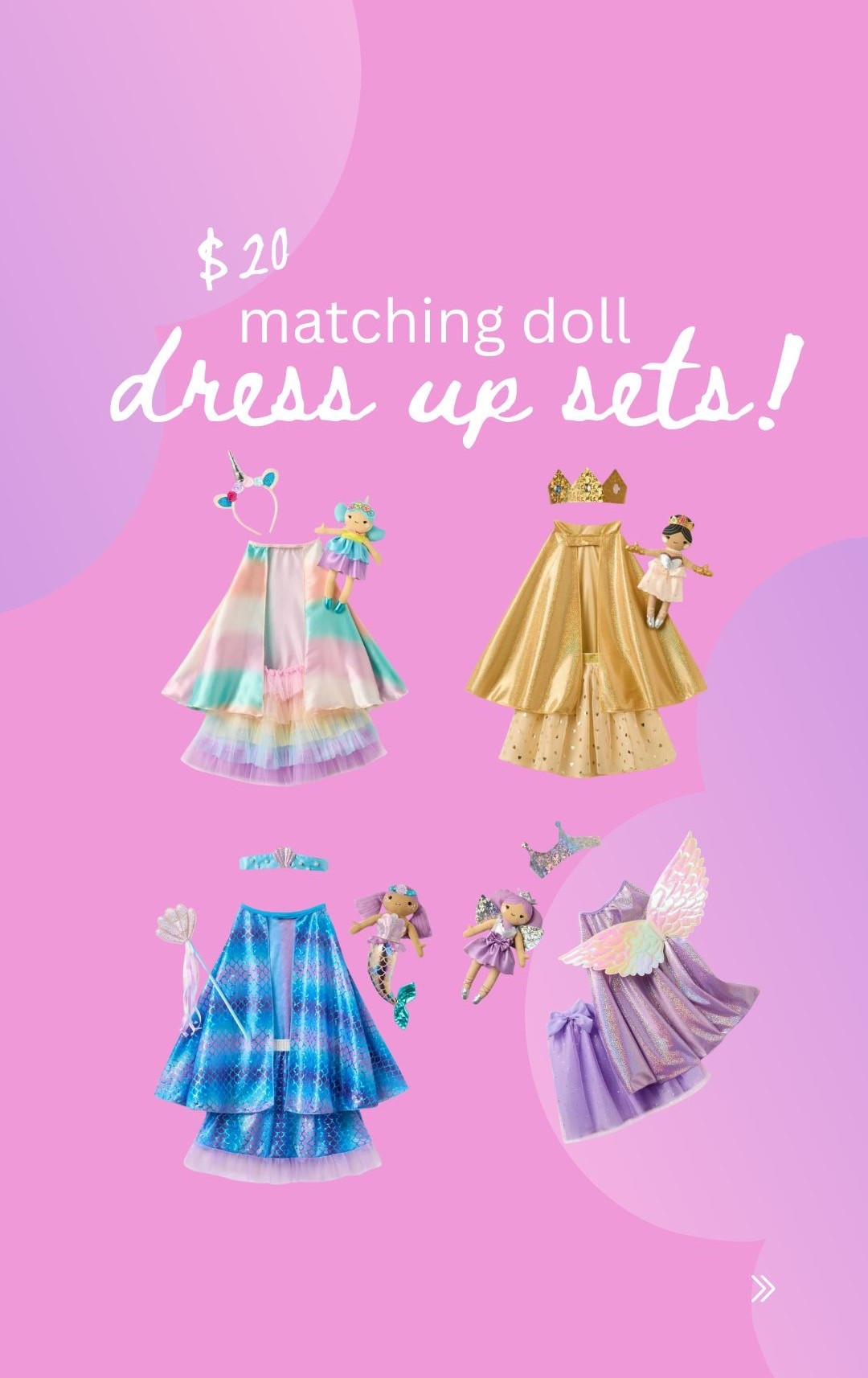 Matching doll dress up sets! These are so cute! 3-5 years old! #dressup #target #kidsgifts 

#LTKGiftGuide #LTKHoliday #LTKKids