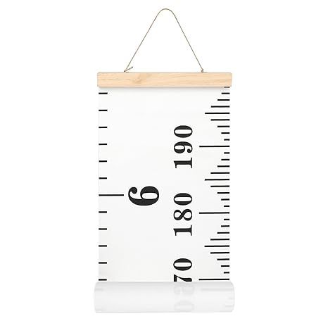 MIBOTE Baby Growth Chart Handing Ruler Wall Decor for Kids, Canvas Removable Growth Height Chart ... | Amazon (US)