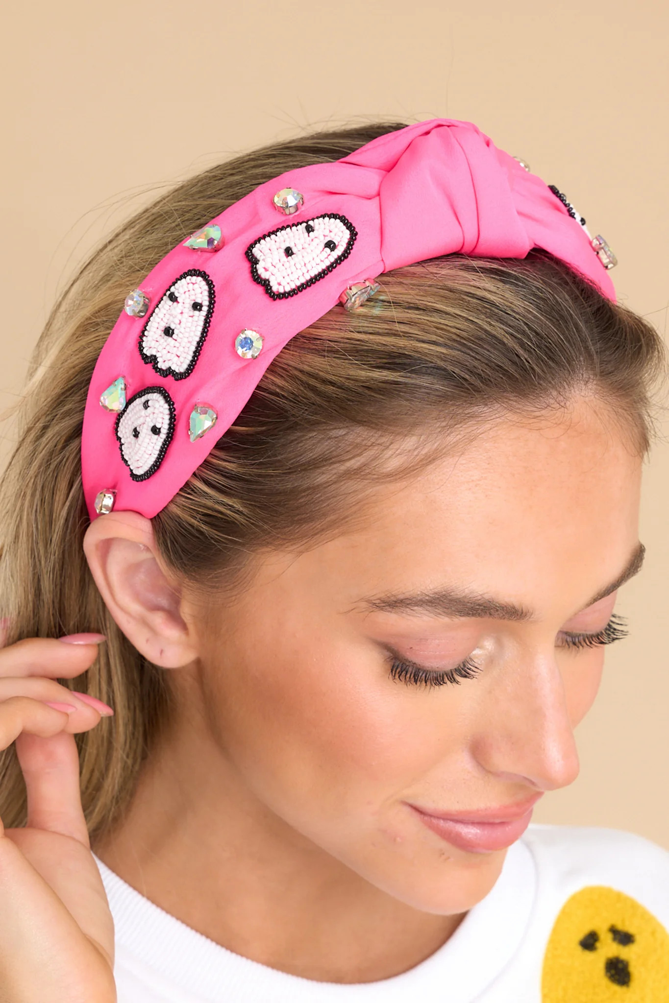 Ghostly Hot Pink Knot Headband | Red Dress 