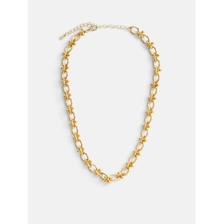 Free Assembly Women's Goldtone Statement Chain Necklace, 16" + 3" Extender | Walmart (US)