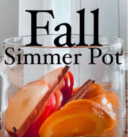 Fall Simmer Pot Recipe:
1 Glass Simmer Pot
1 Whole Sliced Gala Apple
1 Whole Sliced Orange
2 Whole Cinnamon Sticks
4 Whole Cloves
A Splash of Vanilla
4 Cups of Water

Bring to a boil, then simmer on low for the most amazing allergy friendly fall smell!!

#LTKSeasonal #LTKGiftGuide #LTKHoliday