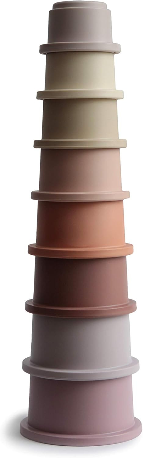 mushie Stacking Cups Toy | Made in Denmark (Petal) | Amazon (US)
