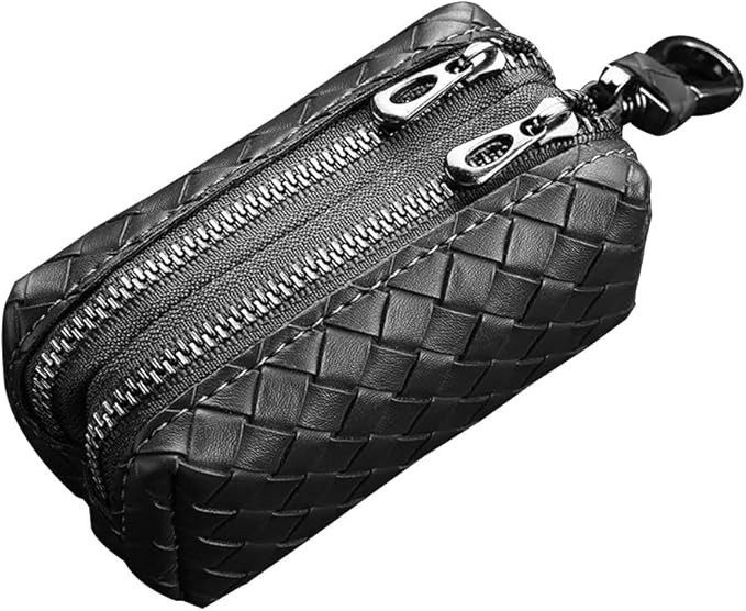 Car Key Case, Pocket PU Leather Key Fob Cover Case, Car Smart Key Chain Keychain Holder with Meta... | Amazon (US)