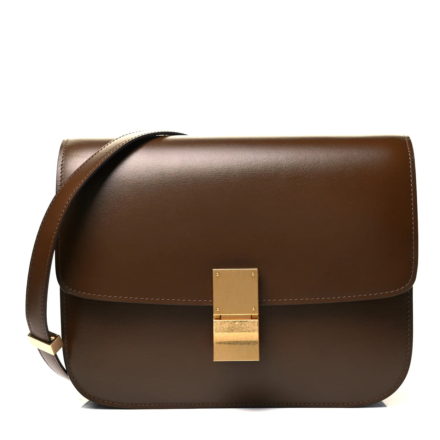 CELINE Box Calfskin Medium Classic Box Flap Bag Camel | FASHIONPHILE | Fashionphile