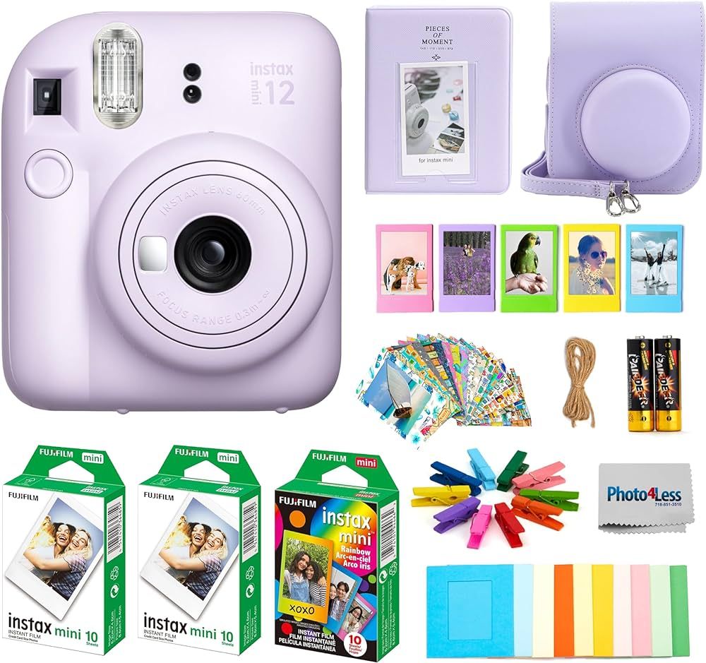 Fujifilm Instax Mini 12 Instant Film Camera (Lilac Purple), Fuji Instax Film Value Pack 30 Sheets... | Amazon (US)