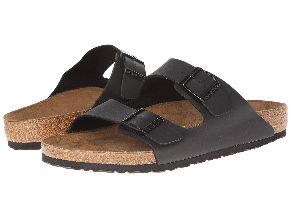 Birkenstock - Arizona - Birko-Flortm (Black Birko-Flor) Sandals | Zappos