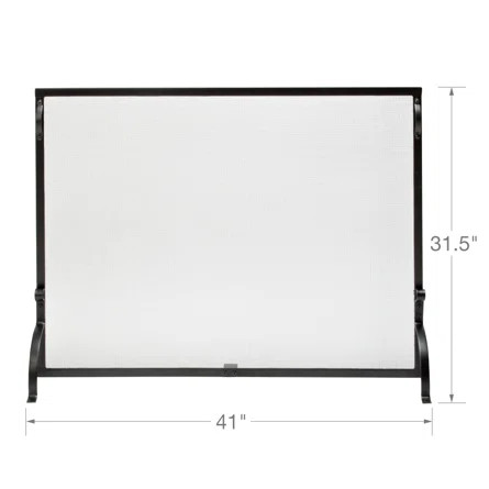 17 Stories Guertin Single Panel Steel Fireplace Screen | Wayfair North America