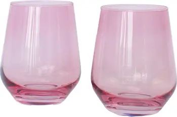 Estelle Colored Glass Set of 2 Stemless Wineglasses | Nordstrom | Nordstrom