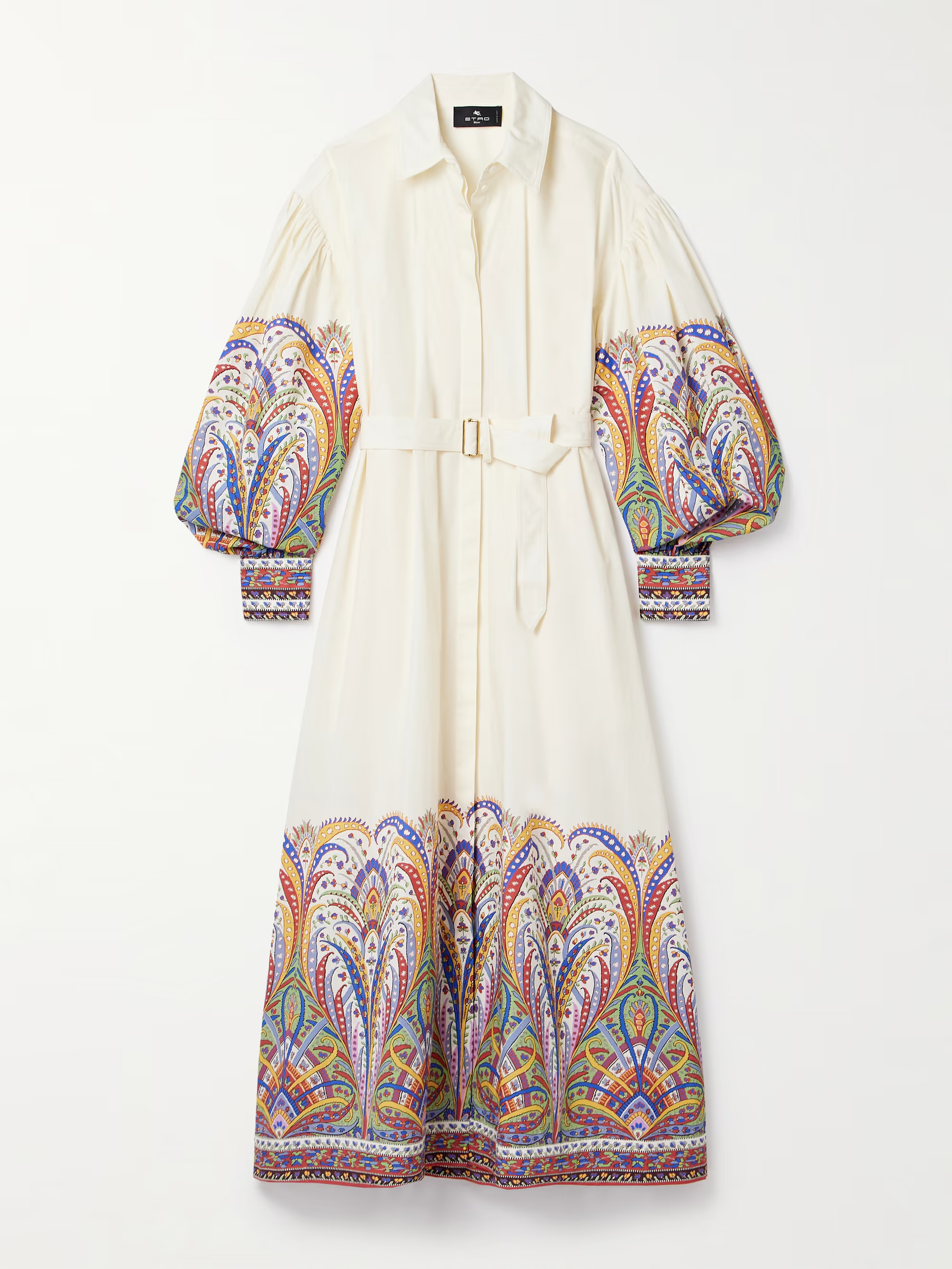 Belted paisley-print cotton-poplin midi shirt dress | NET-A-PORTER (UK & EU)