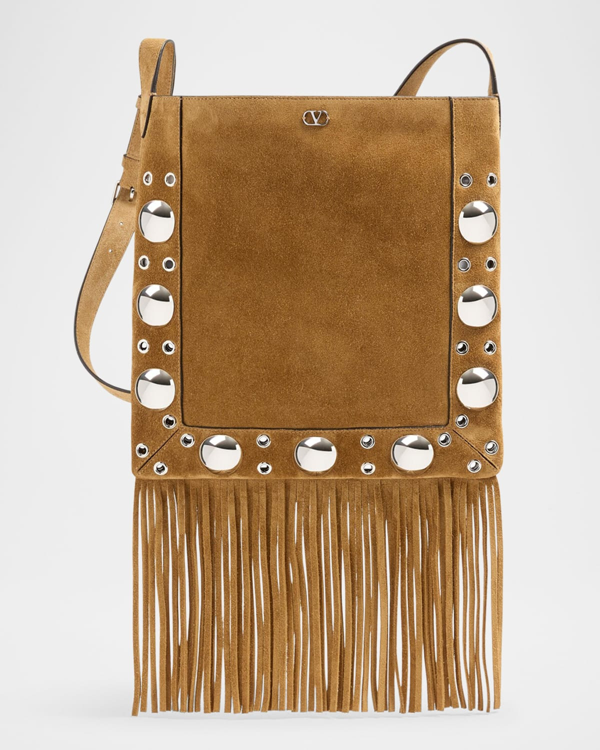 Men's Nellcôte Suede Shoulder Bag with Fringe | Neiman Marcus