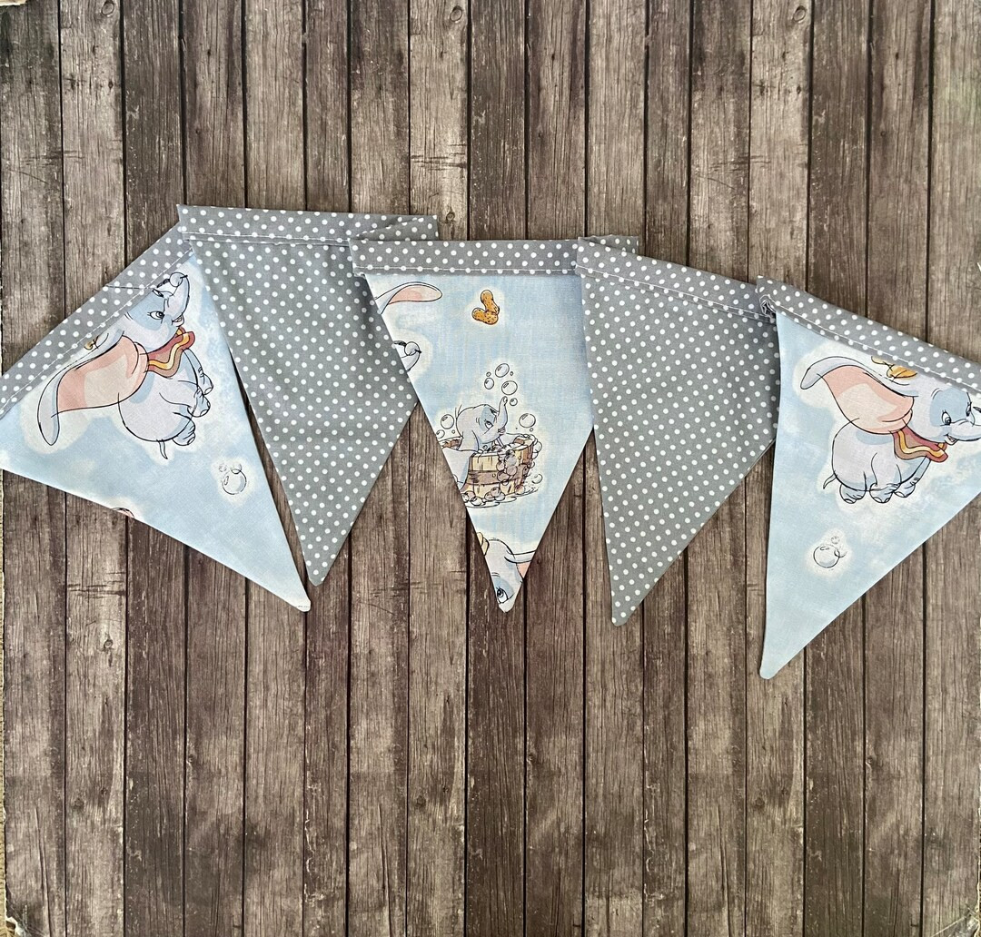 Dumbo Bunting Flags, Dumbo Garland, Dumbo Baby Bunting, Dumbo Nursery, Dumbo Nursery Decor, Baby ... | Etsy (US)