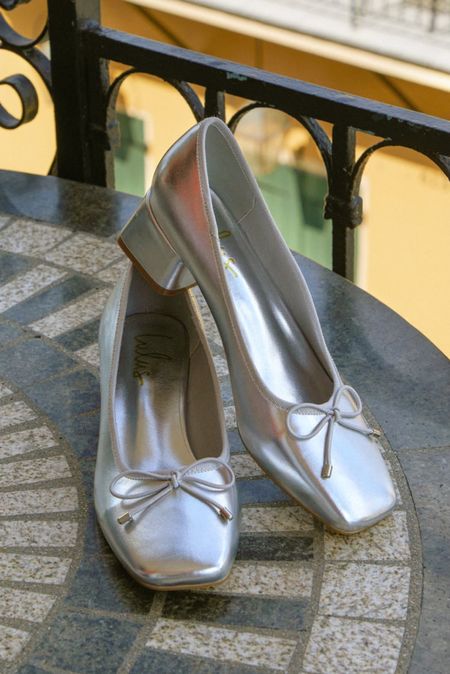 Silver ballet pumps, ballet flats, holiday shoes, silver patent leather shoes

#LTKfindsunder50 #LTKshoecrush #LTKHoliday